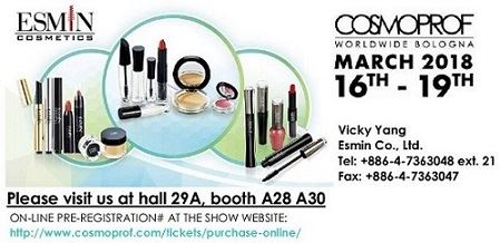 Esmin attends Cosmoprof Worldwide Bologna 2018